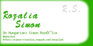 rozalia simon business card